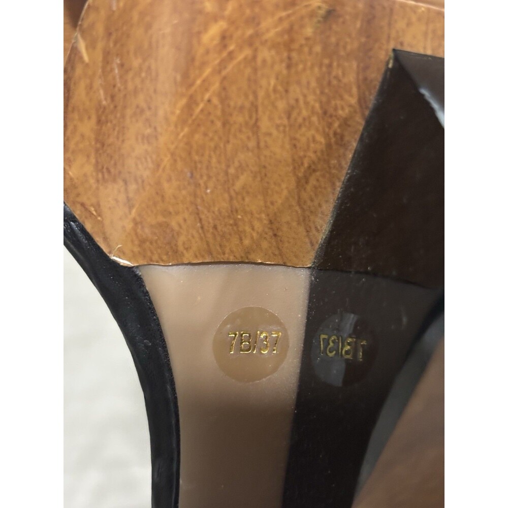 JESSICA SIMPSON Black Y2K Architectural Cutout Platform Heels Sandals Sz 7B - Picture 8 of 10